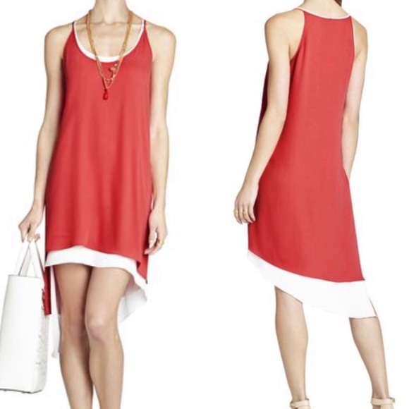 BCBGMaxAzria Dresses & Skirts - BCBG Maxazria Gigi Tank Dress Poppy Asymmetrical